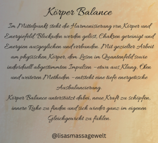 Körper Balance